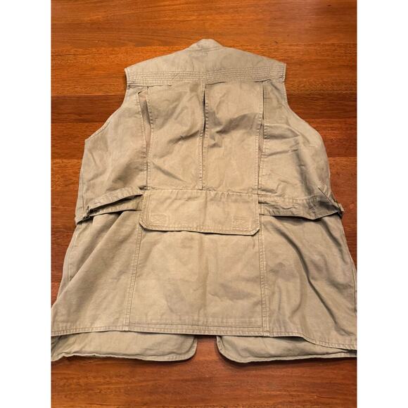 Medium Orvis Safari Photographers Travel Vest Multi Pocket Canvas Mesh Back - Picture 11 of 13